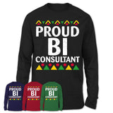 Proud Bi Consultant Africa Pride Black History Month T-Shirt