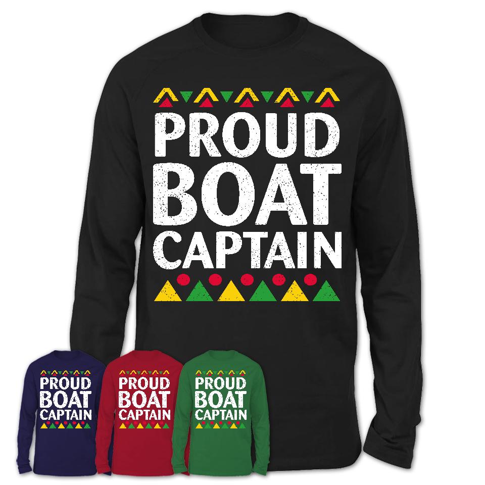 Proud Boat Captain Africa Pride Black History Month T-Shirt