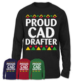 Proud Cad Drafter Africa Pride Black History Month T-Shirt
