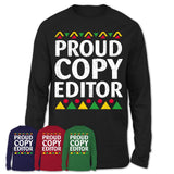 Proud Copy Editor Africa Pride Black History Month T-Shirt
