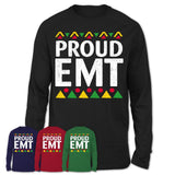 Proud EMT Africa Pride Black History Month T-Shirt