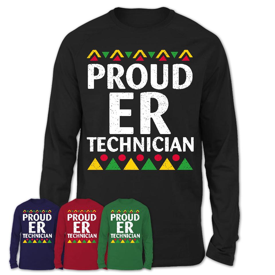Proud Er Technician Africa Pride Black History Month T-Shirt