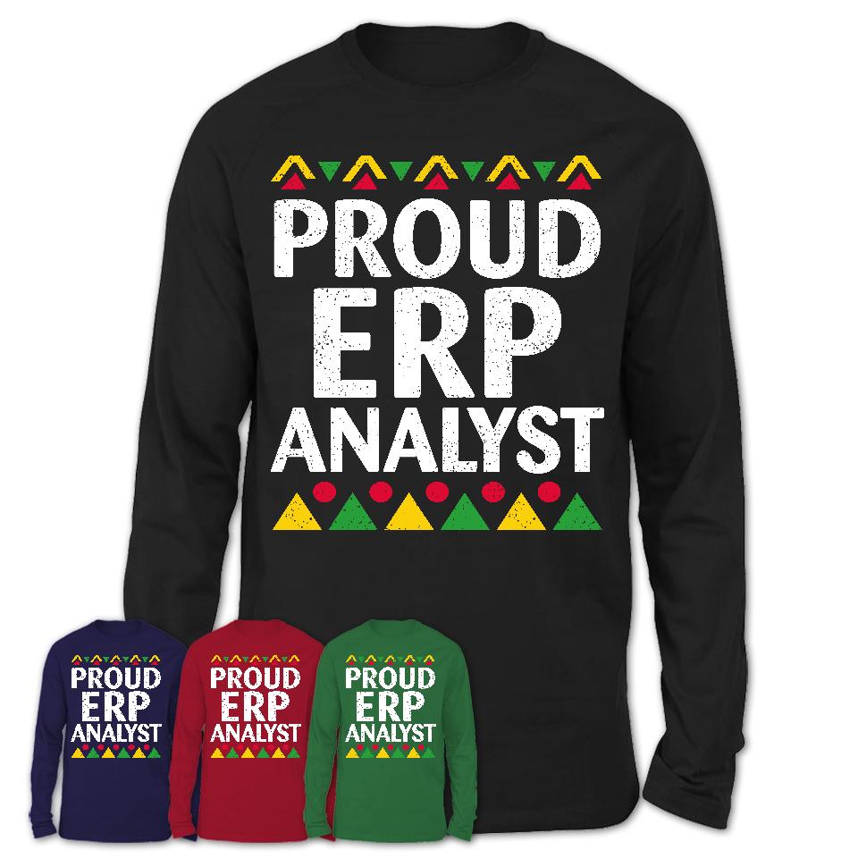 Proud Erp Analyst Africa Pride Black History Month T-Shirt