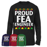 Proud Fea Engineer Africa Pride Black History Month T-Shirt