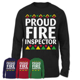 Proud Fire Inspector Africa Pride Black History Month T-Shirt