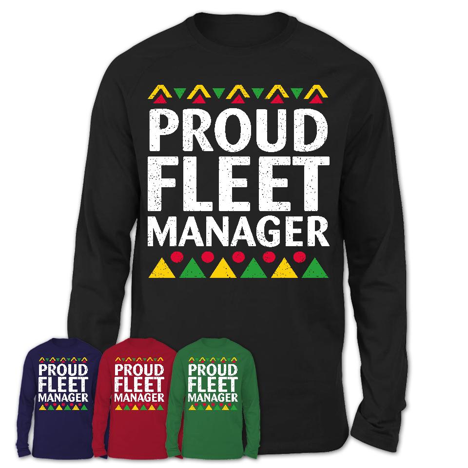 Proud Fleet Manager Africa Pride Black History Month T-Shirt