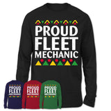 Proud Fleet Mechanic Africa Pride Black History Month T-Shirt
