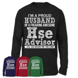 Proud Husband of A Freaking Awesome Hse Advisor Wife Shirt, Husband Valentine Gift, Anniversary Couple Shirt