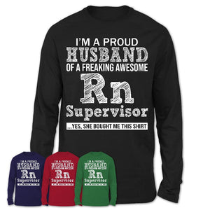 Proud Husband of A Freaking Awesome Rn Supervisor Wife Shirt, Husband Valentine Gift, Anniversary Couple Shirt