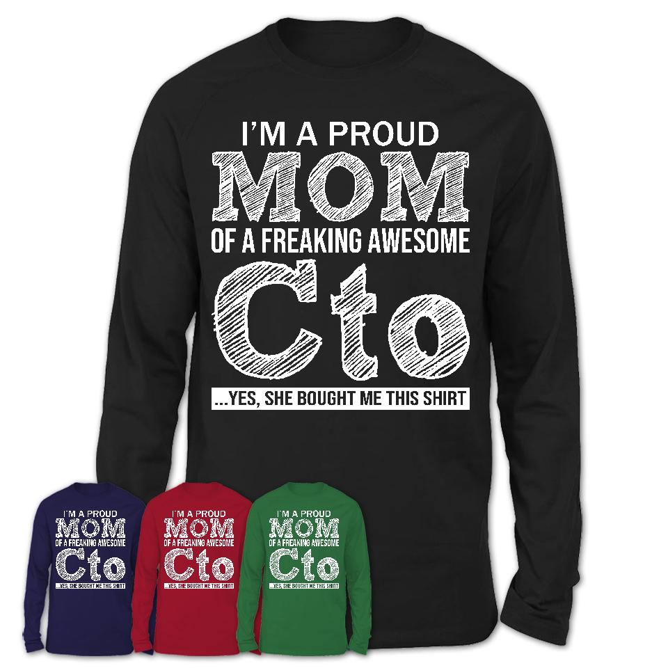 Proud Mom of A Freaking Awesome Daughter Cto Shirt, Mother Day Gift from Daughter, Funny Shirt For Mom
