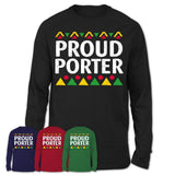 Proud Porter Africa Pride Black History Month T-Shirt