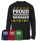 Proud Procurement Manager Africa Pride Black History Month T-Shirt