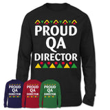 Proud Qa Director Africa Pride Black History Month T-Shirt