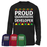 Proud Quantitative Developer Africa Pride Black History Month T-Shirt