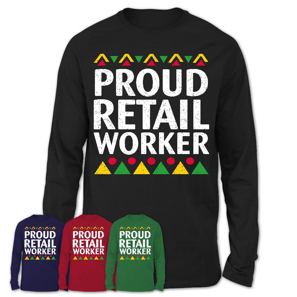 Proud Retail Worker Africa Pride Black History Month T-Shirt