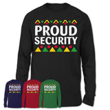 Proud Security Africa Pride Black History Month T-Shirt