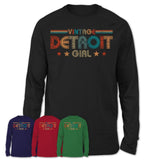 Proud Vintage Detroit Girl Shirt Michigan Pride Gift Birthday Shirt for Her
