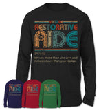 Restorative Aide Definition Vintage Retro Colors Shirt, Coworker Birthday Gift TShirt