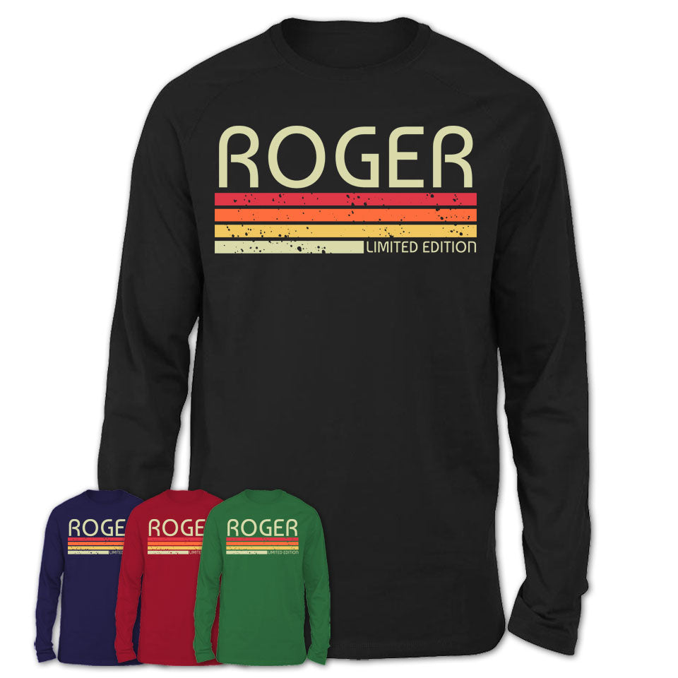 Roger Gift Custom Name Retro Vintage Birthday T-Shirt