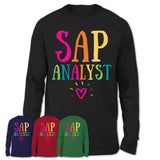 Sap Analyst Rainbow Lettering Heart Shirt, Employee Appreciation Gifts