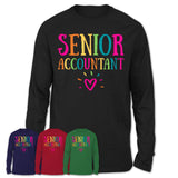 Senior Accountant Rainbow Lettering Heart Shirt, Employee Appreciation Gifts