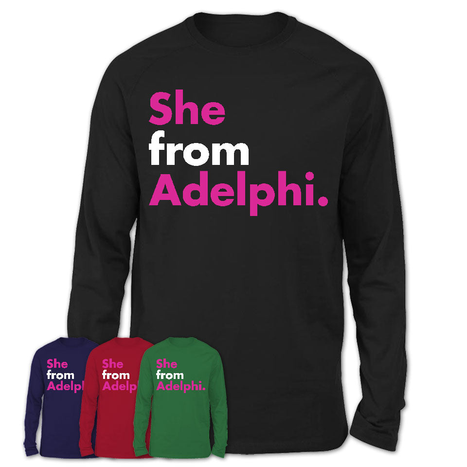 She From Adelphi Shirt Maryland State Birthday Gift For Her