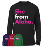 She From Aloha Shirt Oregon State Birthday Gift For Her