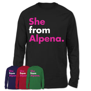 She From Alpena Shirt Michigan State Birthday Gift For Her