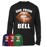 She From Bell California T-Shirt Black Lives Matter Sexy Lips Girl Shirt