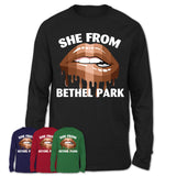 She From Bethel Park Pennsylvania T-Shirt Black Lives Matter Sexy Lips Girl Shirt