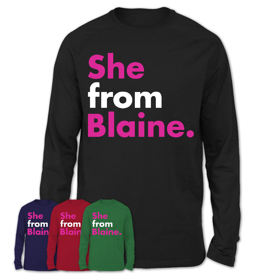 She From Blaine Shirt Minnesota State Birthday Gift For Her