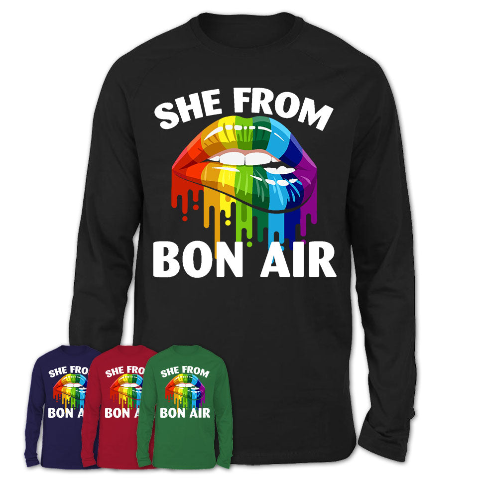 She From Bon Air Virginia T-Shirt LGBT Pride Sexy Lips Gift Shirt