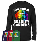 She From Bradley Gardens New Jersey T-Shirt LGBT Pride Sexy Lips Gift Shirt