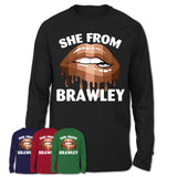 She From Brawley California T-Shirt Black Lives Matter Sexy Lips Girl Shirt