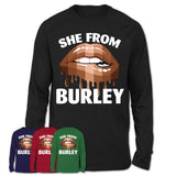 She From Burley Idaho T-Shirt Black Lives Matter Sexy Lips Girl Shirt