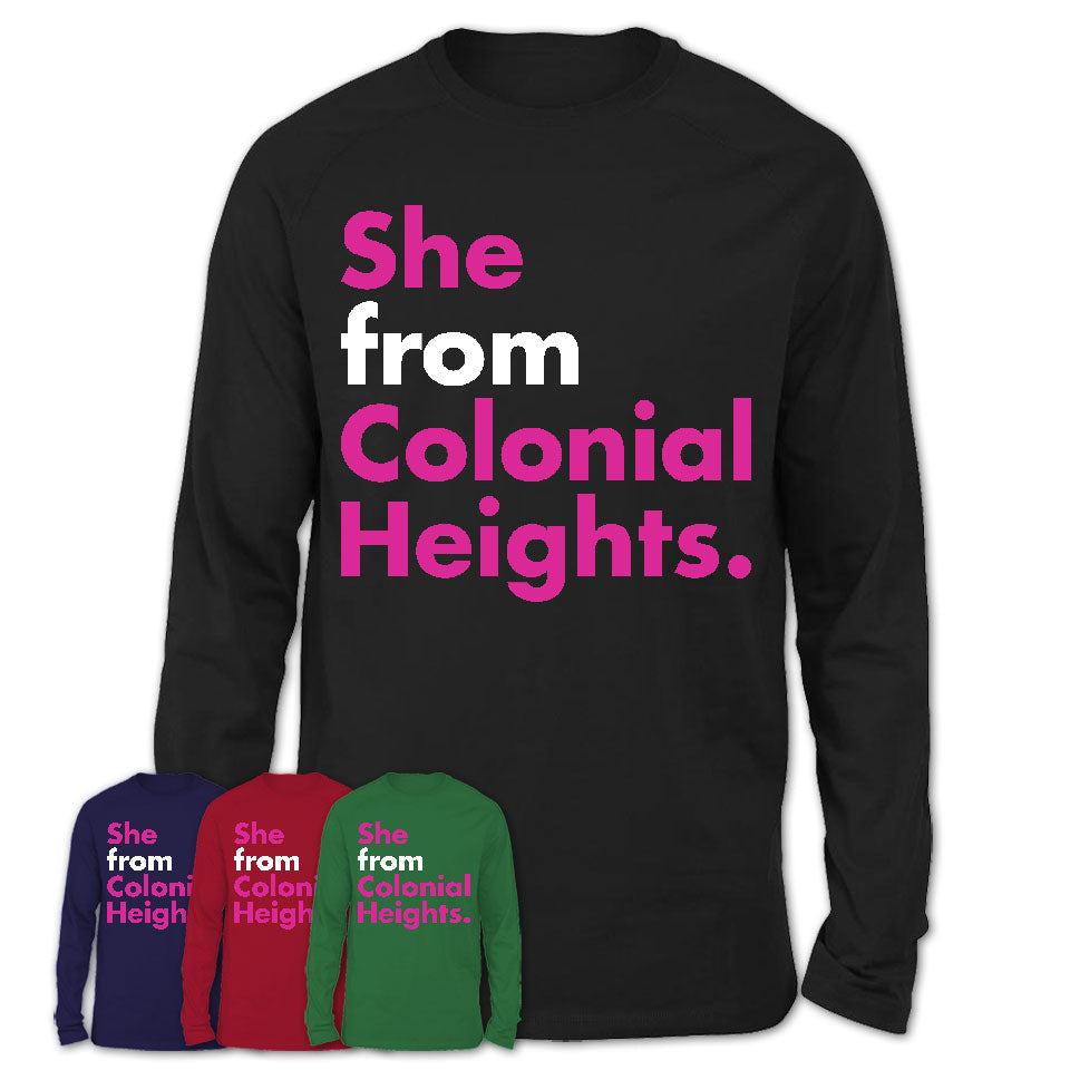 She From Colonial Heights Shirt Virginia State Birthday Gift For Her