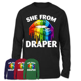 She From Draper Utah T-Shirt LGBT Pride Sexy Lips Gift Shirt
