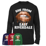 She From East Riverdale Maryland T-Shirt Black Lives Matter Sexy Lips Girl Shirt