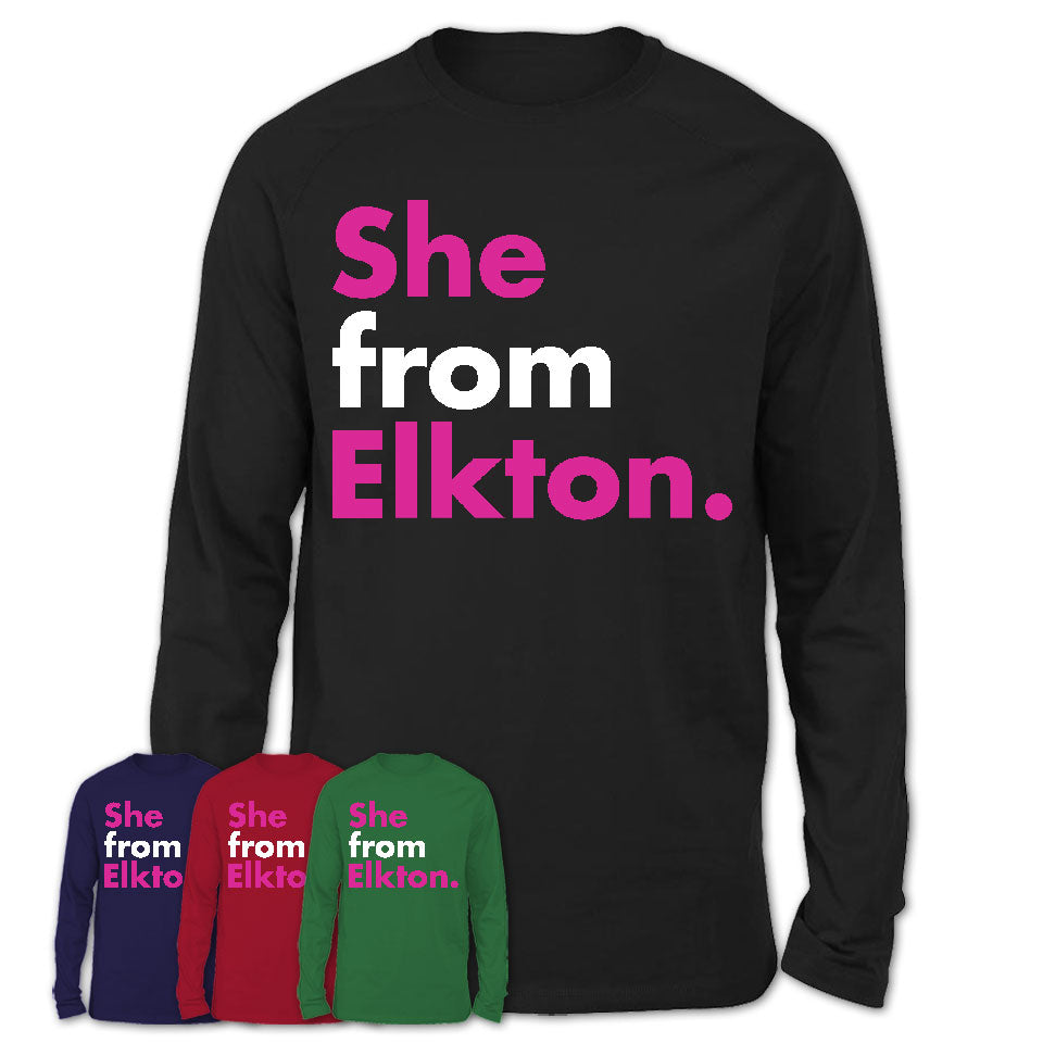 She From Elkton Shirt Maryland State Birthday Gift For Her