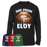She From Eloy Arizona T-Shirt Black Lives Matter Sexy Lips Girl Shirt