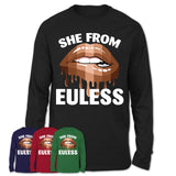 She From Euless Texas T-Shirt Black Lives Matter Sexy Lips Girl Shirt