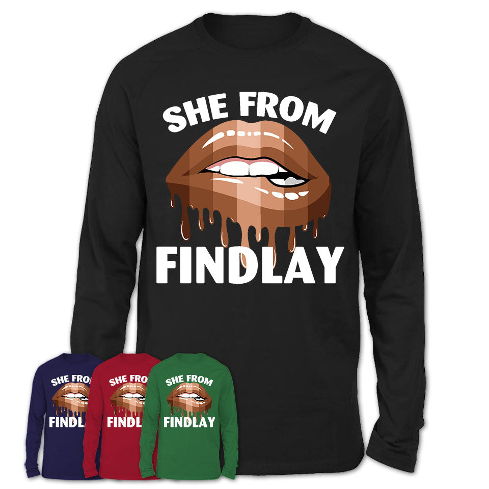 She From Findlay Ohio T-Shirt Black Lives Matter Sexy Lips Girl Shirt