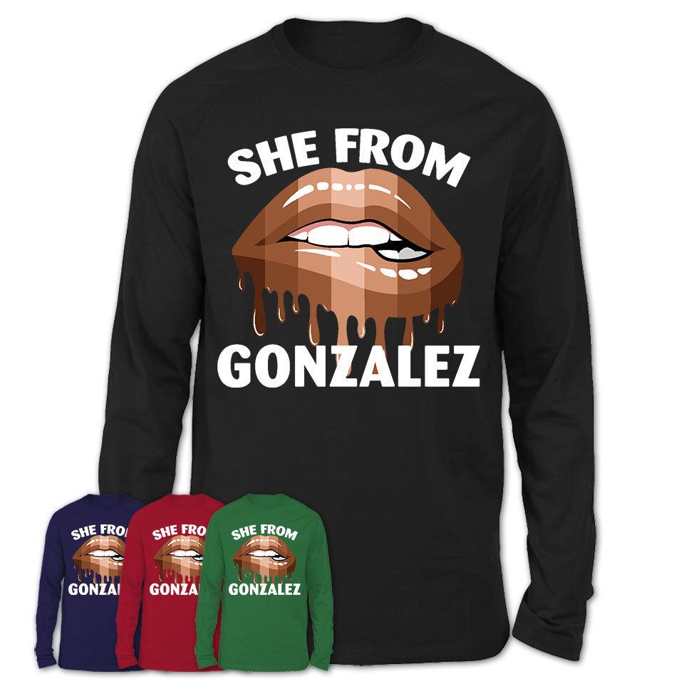 She From Gonzalez Florida T-Shirt Black Lives Matter Sexy Lips Girl Shirt
