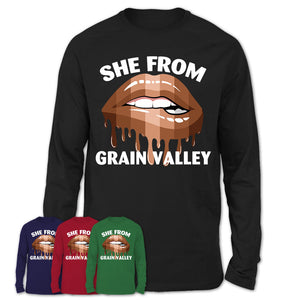 She From Grain Valley Missouri T-Shirt Black Lives Matter Sexy Lips Girl Shirt