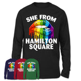 She From Hamilton Square New Jersey T-Shirt LGBT Pride Sexy Lips Gift Shirt
