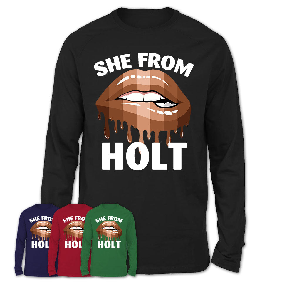 She From Holt Michigan T-Shirt Black Lives Matter Sexy Lips Girl Shirt
