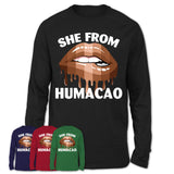 She From Humacao Puerto Rico T-Shirt Black Lives Matter Sexy Lips Girl Shirt