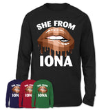 She From Iona Florida T-Shirt Black Lives Matter Sexy Lips Girl Shirt