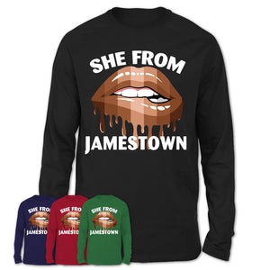 She From Jamestown New York T-Shirt Black Lives Matter Sexy Lips Girl Shirt