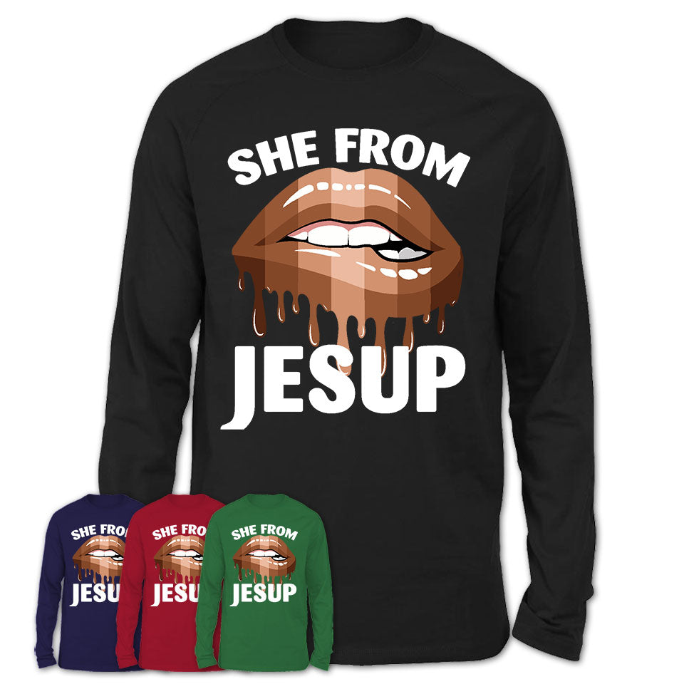 She From Jesup Georgia T-Shirt Black Lives Matter Sexy Lips Girl Shirt